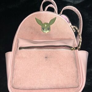 Pink Backpack with Gold Accent